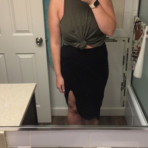 Free People stretchy cotton black skirt